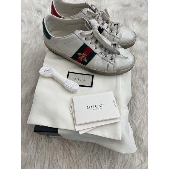 Gucci Ace Bee Embroidered Sneakers - Picture 10 of 10